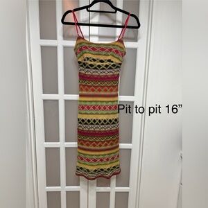 City Triangles Boho Knit Mini Dress Multicolor Size S – Fair Isle Pattern